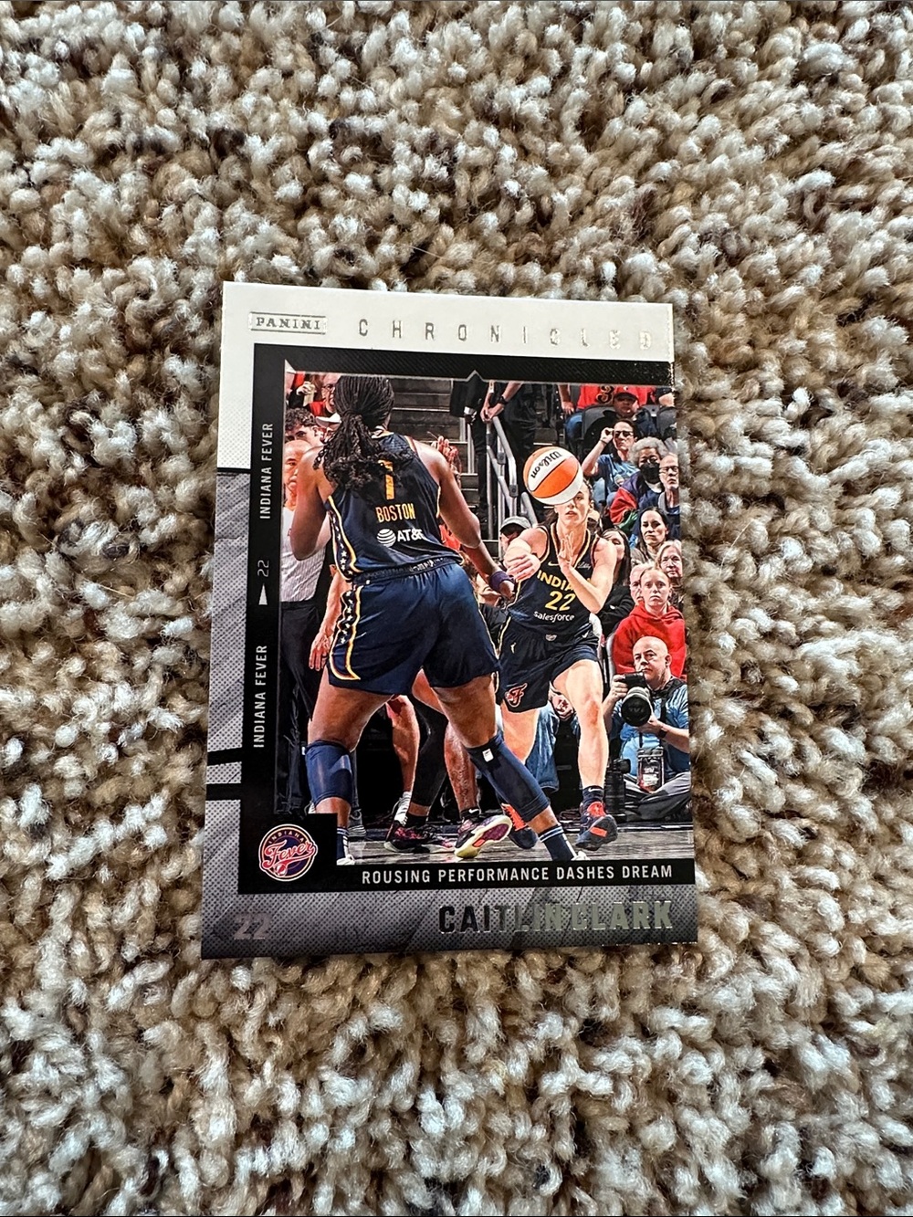 Panini chronicled Caitlin Clark card #38